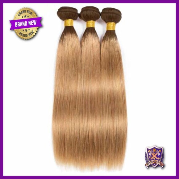 Brazilian Human Hair Extensions 12-16 Inch Straight Double Weft Bundles main image 7
